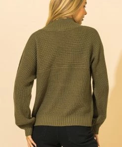 Wanderlust By Abby High Neck Detail Sweater NEW