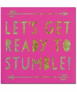 Wanderlust By Abby NEW Let's Get Ready To Stumble Napkins