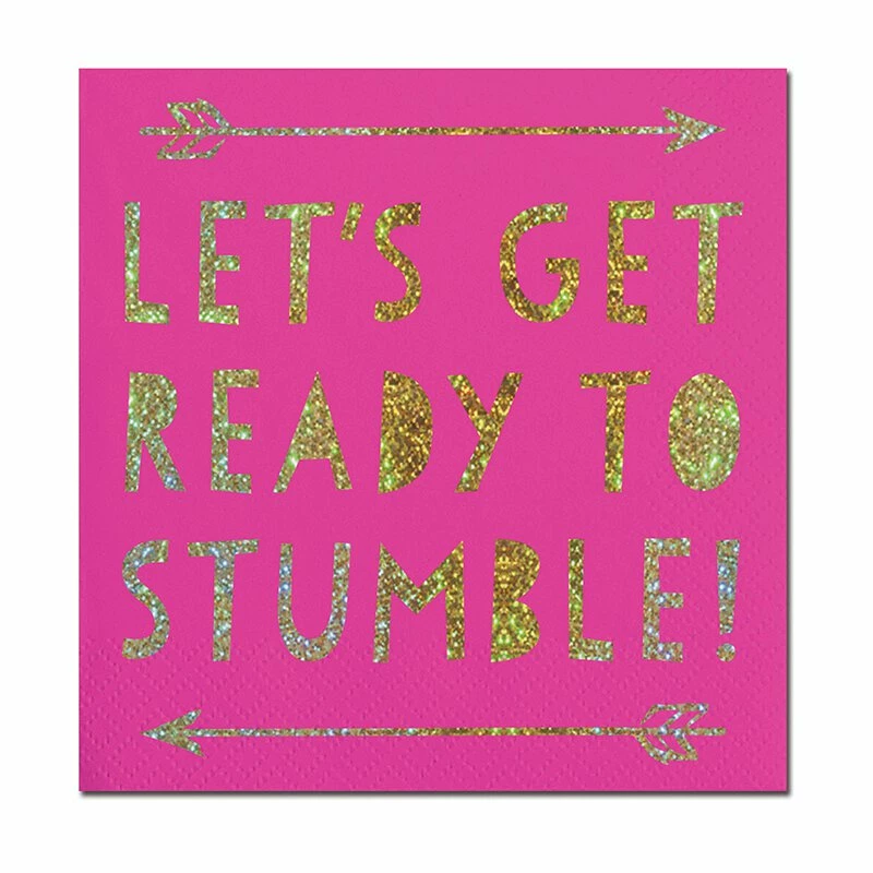 Wanderlust By Abby NEW Let's Get Ready To Stumble Napkins 3 Wanderlust By Abby NEW Let's Get Ready To Stumble Napkins