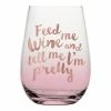 Wanderlust By Abby Feed Me Wine - Wine Glass