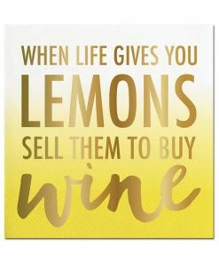 Wanderlust By Abby NEW When Life Gives You Lemons Napkins