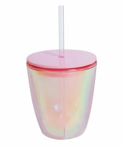 Wanderlust By Abby Pink Iridescent Cup NEW