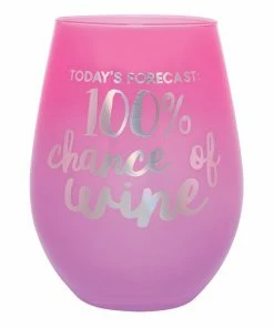 Wanderlust By Abby 100% Chance Of Wine Glass DRY GOODS