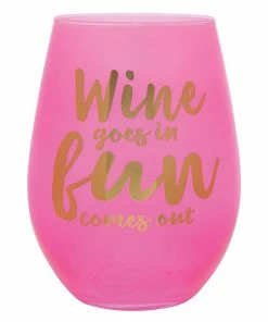 Wanderlust By Abby Wine In, Fun Out Wine Glass