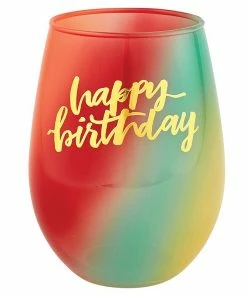 Wanderlust By Abby Happy Birthday Wine Glass