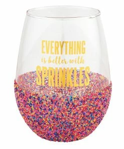Wanderlust By Abby DRY GOODS Everything Is Better With Sprinkles Wine Glass
