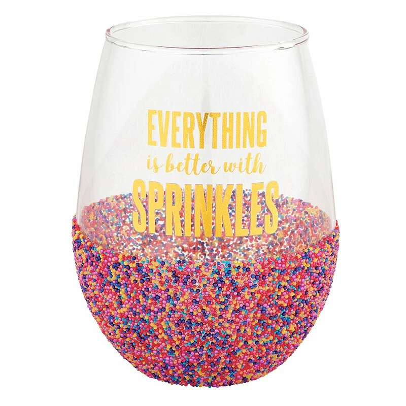 Wanderlust By Abby DRY GOODS Everything Is Better With Sprinkles Wine Glass 3 Wanderlust By Abby DRY GOODS Everything Is Better With Sprinkles Wine Glass