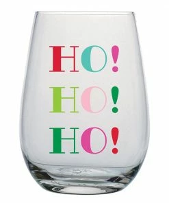 Wanderlust By Abby NEW Wine Glass - Ho! Ho! Ho!