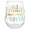 Wanderlust By Abby Happy Birthday Candles Wine Glass NEW