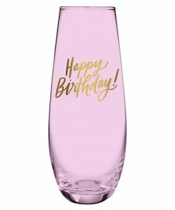 Wanderlust By Abby Happy Birthday Champagne Glass DRY GOODS