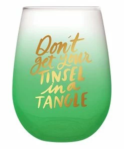 Wanderlust By Abby Tinsel Tangle Stemless Wine Glass Holidays