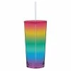 Wanderlust By Abby NEW Rainbow Glass Tumbler