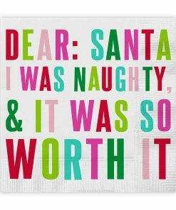 Wanderlust By Abby Dear Santa, I Was Naughty Napkins DRY GOODS