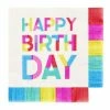 Wanderlust By Abby Fringe Beverage Napkins - Happy Birthday Block NEW