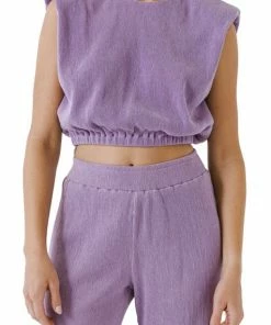 Wanderlust By Abby Pleated Shoulder Pad Top