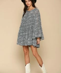 Wanderlust By Abby Tiered Floral Chiffon Dress