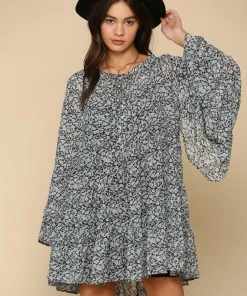 Wanderlust By Abby Tiered Floral Chiffon Dress