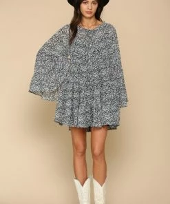 Wanderlust By Abby Tiered Floral Chiffon Dress
