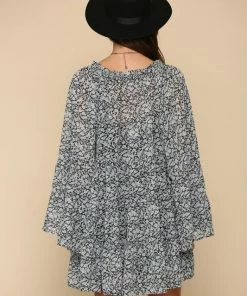 Wanderlust By Abby Tiered Floral Chiffon Dress