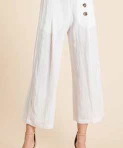 Wanderlust By Abby NEW Linen High Rise Wide Pants
