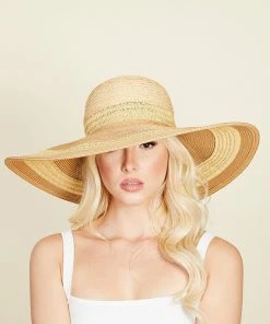Wanderlust By Abby Striped Straw Hat