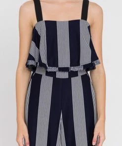 Wanderlust By Abby Stripe Fringe Hem Crop Top