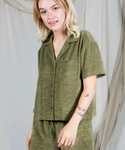 Wanderlust By Abby Terry Collar Top NEW