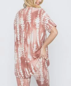 Wanderlust By Abby Mauve Tie Dye Lounge Set