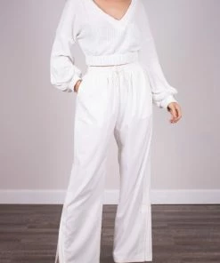 Wanderlust By Abby Wide Leg Drawstring Pants NEW