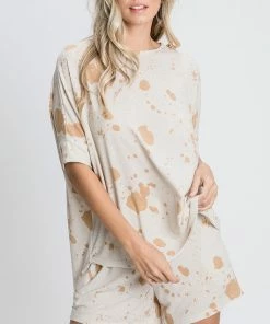 Wanderlust By Abby Plus Size Paint Splatter Loungewear Set