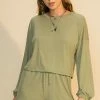 Wanderlust By Abby Long Sleeve Button Top And Short Set NEW