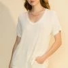 Wanderlust By Abby Wide V Neck Short Sleeve T Shirt