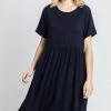Wanderlust By Abby Navy Baby Doll Dress NEW