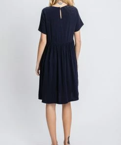 Wanderlust By Abby Navy Baby Doll Dress NEW