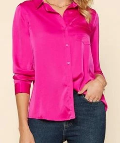 Wanderlust By Abby NEW Satin Button Down Shirt