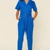 Wanderlust By Abby Kendall Washed Utility Jumpsuit NEW