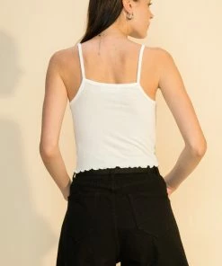 Wanderlust By Abby NEW Lettuce Hem Crop Cami Top