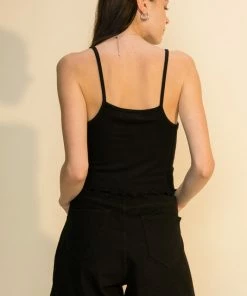 Wanderlust By Abby NEW Lettuce Hem Crop Cami Top