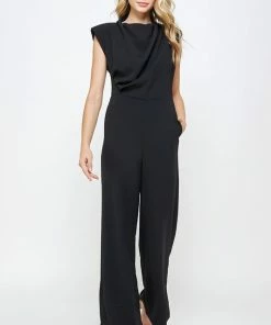 Wanderlust By Abby High Cowl Neck Jumpsuit NEW