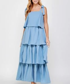 Wanderlust By Abby Sky Blue Layer Long Dress