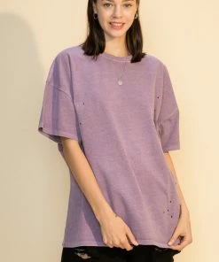 Wanderlust By Abby Distressed Oversized T Shirt NEW