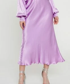 Wanderlust By Abby NEW Satin Maxi Skirt