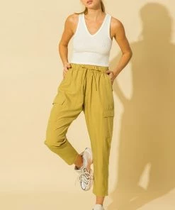 Wanderlust By Abby NEW High Waist Baggy Cargo Pants
