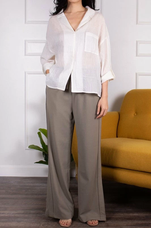 Before You Cotton Voile Button-Up NEW 3 Before You Cotton Voile Button-Up NEW