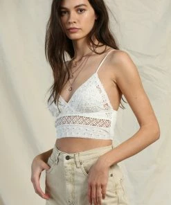 By Together Woven Laced Cami Top NEW