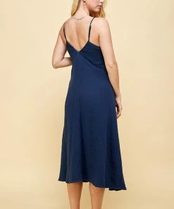 Wanderlust By Abby NEW Navy Cami Midi Dress