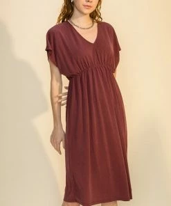 Wanderlust By Abby Elastic Waist Midi Dress 2.0