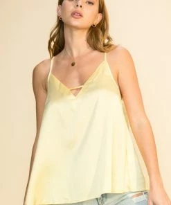 Wanderlust By Abby V Neck Racerback Cami Tank Top