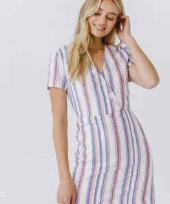 Wanderlust By Abby Linen Mini Dress NEW