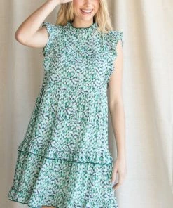 Wanderlust By Abby Print Ruffled Tiered Dress